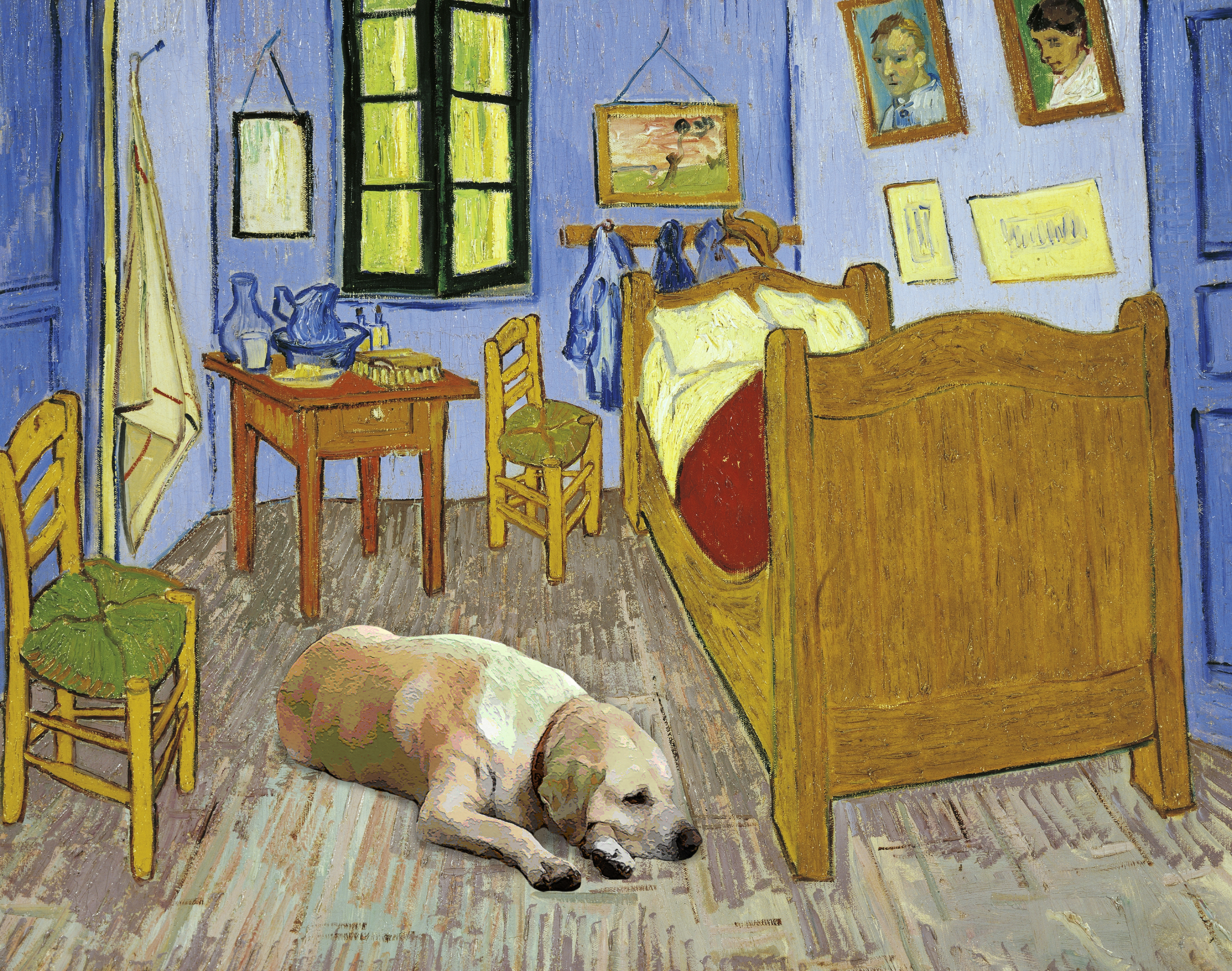 Van Gogh's bedroom in Arles, 1889, by Vincent van Gogh (1853-1890), oil on canvas, 575 x 74 cm Version preserved in Musee d'Orsay in Paris